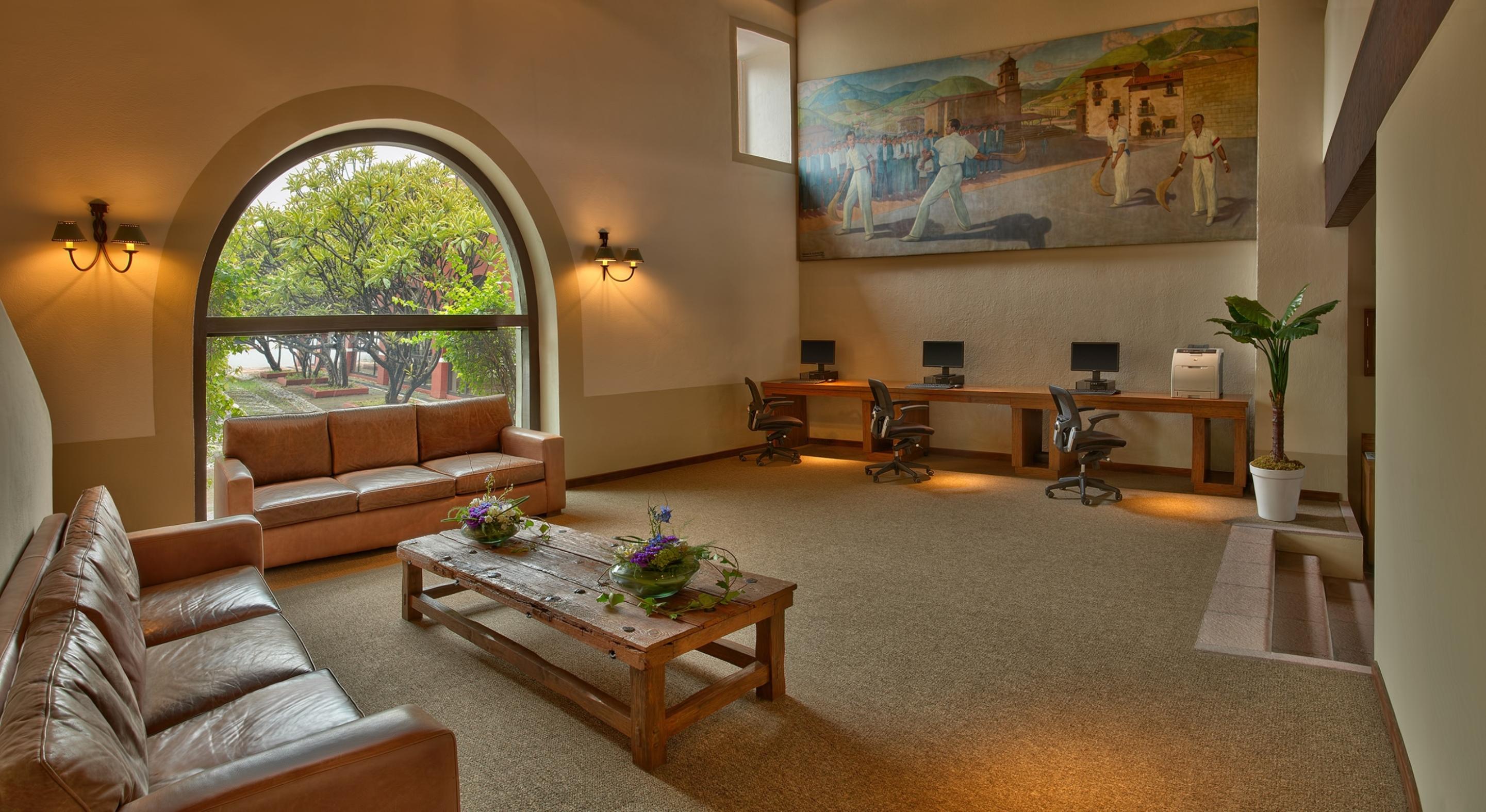 Hotel Hacienda Jurica by Brisas Querétaro Exterior foto The lobby of the library